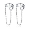 thumbnail image 1 of Pendientes de plata 925 para mujer, sin perforación, con clip en cadena, puños envolventes para cartílago de hélice, pendientes ajustables no perforados JM, 1 of 5