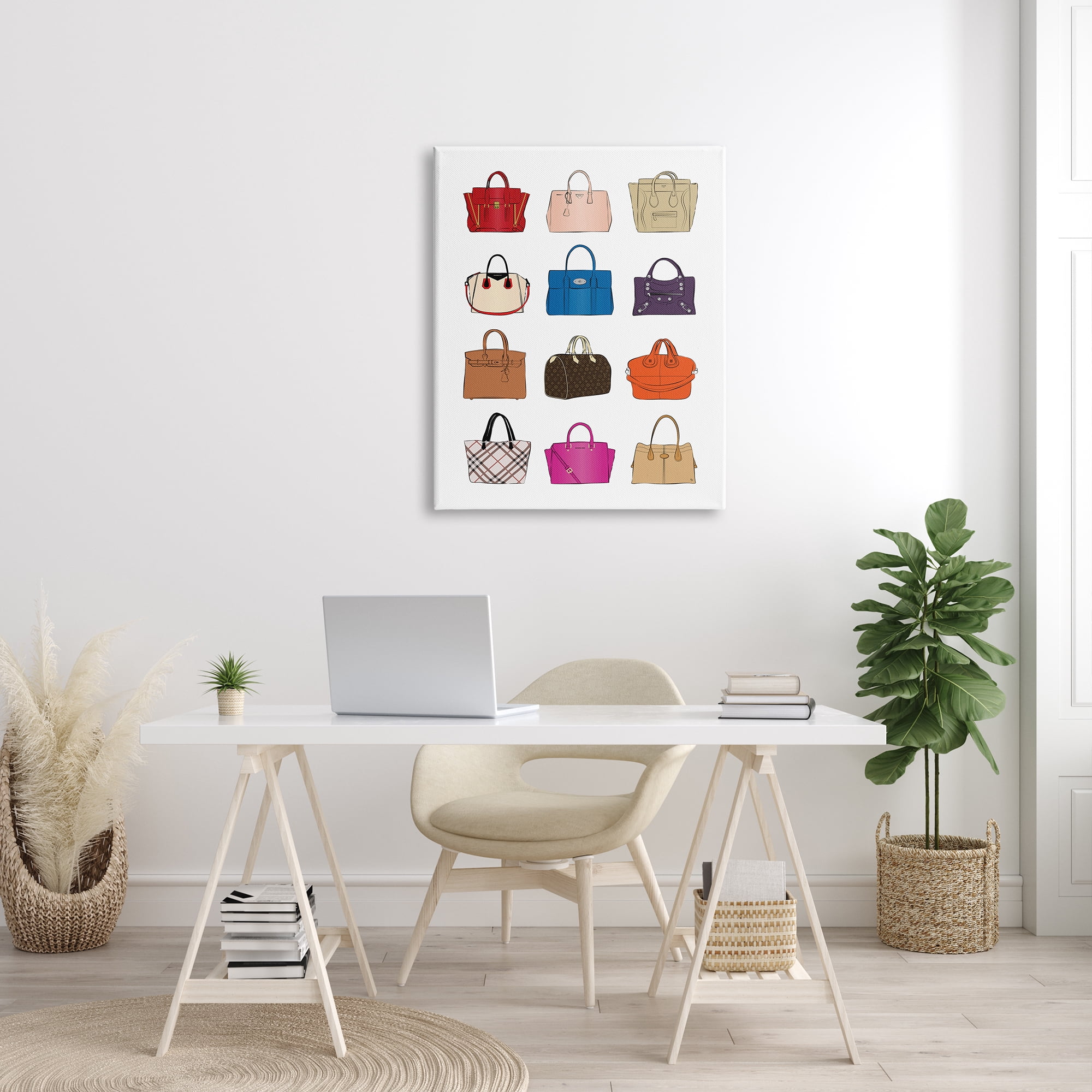 Stupell Industries Glam Designer Bags Fashion Forward Purse Chart, 30 x 40, Designed by Martina Pavlova