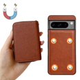 thumbnail image 3 of for Google Pixel 6 Pro Phone Case [Magnetic 2-in-1 Detachable Zipper Wallet] [Back Card Slots Accordion Wallet Case] Shockproof PU Leather Cover with Wrist Strap for Google Pixel 6 Pro, Brown, 3 of 10