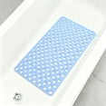 thumbnail image 3 of Hengbo Non Slip Bathtub Mat 17 x 30 Inch PVC Shower Mat Drain Holes Suction Cups Quick Dry for Bathroom Tub Sky Blue, 3 of 8