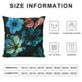 thumbnail image 5 of Chilfamy  Decorative Square Throw Pillow Covers Hawaiian Style Blue Aqua Hibiscus Blossom Flower Pattern Couch Sofa Bed Pillow Covers Cushion Cases Multi-Size, 5 of 5