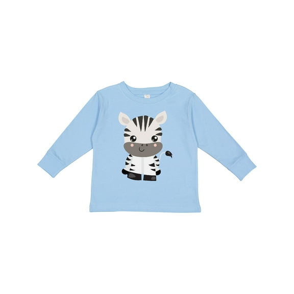 Inktastic Cute Zebra, Safari Animals, Jungle Animals, Wild Animals Boys or Girls Long Sleeve Toddler T-Shirt
