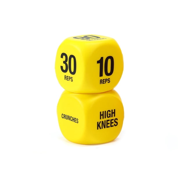 Dados de entrenamiento, juego de 1 par de dados de ejercicio, entrenamiento divertido de fuerza para adolescentes, sentadillas, flexiones, deportes al aire libre, hogar y viajes