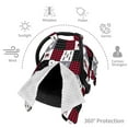 thumbnail image 3 of Car Seat Cover Baby - Buffalo plaid Elk arrows deer moose Breathable Infant Car Seat Cover for Baby Carseat, Lightweight Comfort Baby Essentials Must Haves Newborn Stuff for Girl Boy, 3 of 7