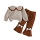 thumbnail image 2 of Cowsor Toddler Baby Girl Clothes Outfit Long Sleeve Blouse Shirt Top Flare Leggings Pants Two Piece Outfits Set, 2 of 7