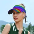 thumbnail image 6 of Xecao Colorful Glitter Rainbow for Adult Sun Cap offers versatile sun protection with adjustable Velcro for a secure fit., 6 of 8