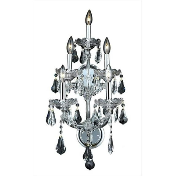 2801W5C-RC 12 W x 25 H in. Maria Theresa Collection Wall Sconce - Chrome Finish, Royal Cut