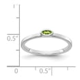 thumbnail image 2 of Auriga Fine Jewelry 14K White Gold Bezel-set Marquise Peridot Ring for Women Size- 7, 2 of 5