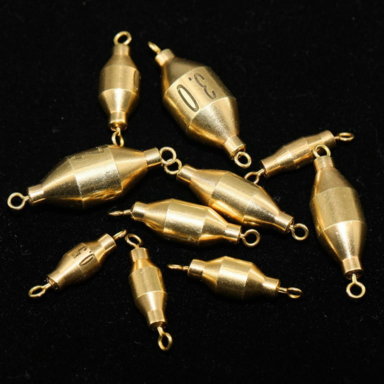 Ana 10pcs Brass Fishing Weights Inline Trolling Sinkers Weights Kit Double  Ring Sinkers Tor-pedo Sinkers Catfishing Sinkers Saltwater Surf Fishing