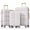 Gray, variant on DECMAY 3-Piece ABS Luggage Set with Spinner Wheels and Cup Holder, Airline Carry-On Approved