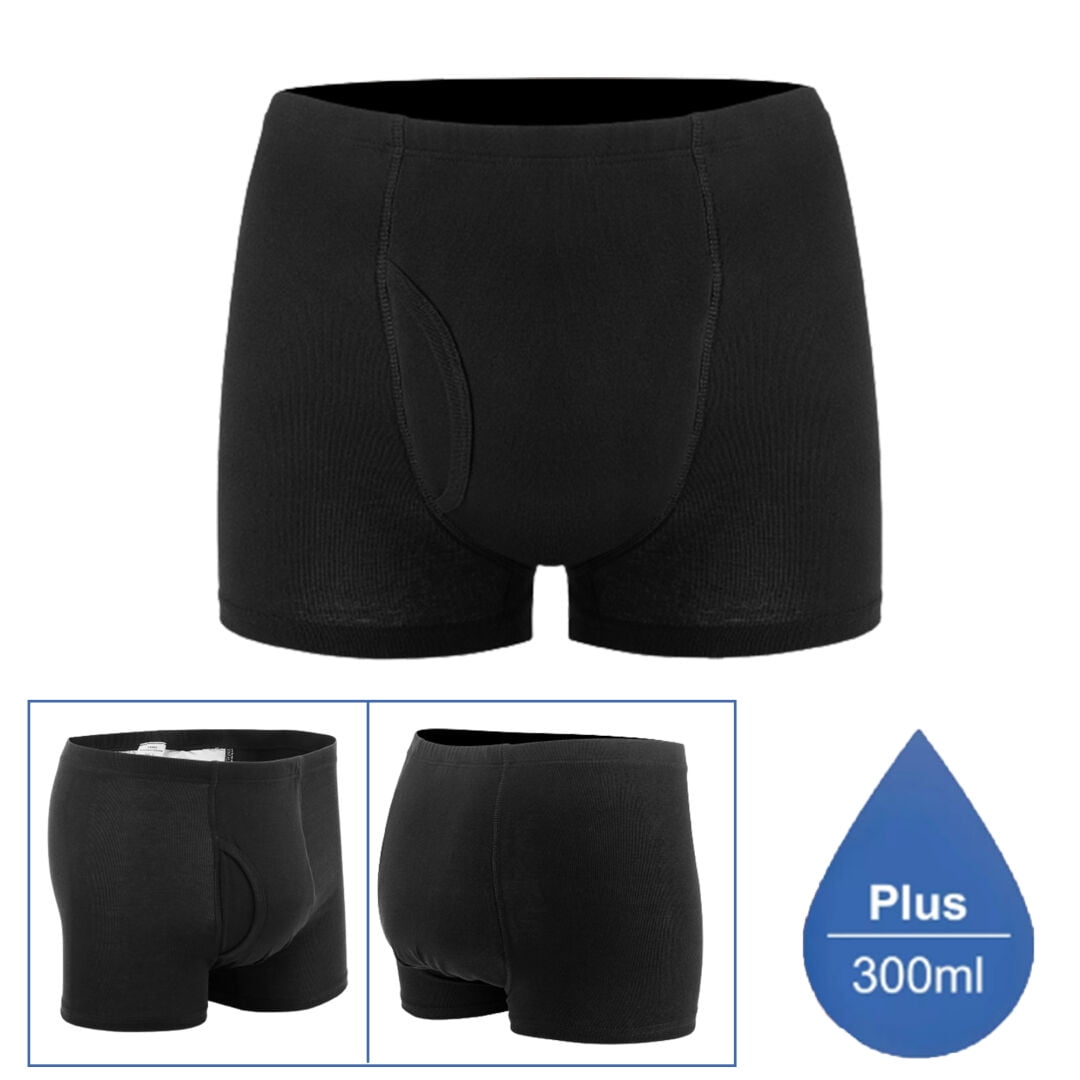 Men's Incontinence Underwear with Front Absorbent Area Reusable
