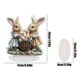 thumbnail image 2 of Easter Bunny, Easter Egg, 6X8in2D Acrylic, Desktop Decor, Easter Centerpiece Table Decorations, Seasonal Home Decor, Pastel Floral, 3*3.5in, 2 of 3