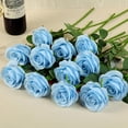 thumbnail image 4 of 12PC Black Roses Artificial Flowers Fake Roses Silk Realistic Roses Bouquet Flowers with Long Stems for Wedding Home Party Centerpieces Decorations, 4 of 5