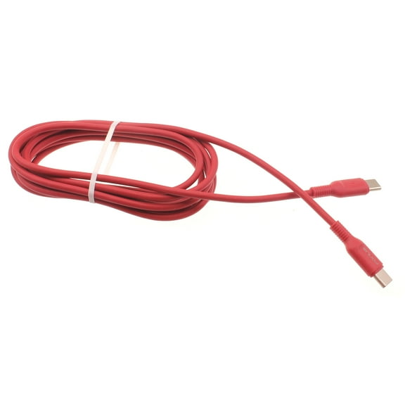 USB-C to Type-C Red 6ft Long Cable for Samsung Galaxy S25/Ultra/Plus - PD Fast Charger Cord Power Wire Sync