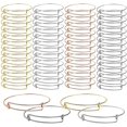 thumbnail image 1 of 60 Pcs Expandable Bangle Bracelets Adjustable Wire Bracelets, Stainless Steel Blank Bangles for DIY Jewellery Making, 1 of 6