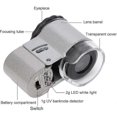 thumbnail image 2 of 50x Led Lighted Pocket Microscope Mini Portable Magnifier For Currency Detecting Light And Jewelry Appraisal(1pc, Silver), 2 of 5