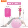 thumbnail image 2 of Air Mat Tumble Track Air Spot, Round Inflatable Air Roller, Air Barrel Gymnastic Equipment with Electric Pump, Tumbling Backbend Trainer for Home Use/Gym/Yoga/Cheerleading/Beach/Park/Water, Pink, 2 of 6