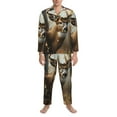 thumbnail image 3 of Balery American Wildlife Deer Forest Pijama para Hombre de Dos Piezas con Manga Larga, Conjunto de Dormir y Descanso Suave con Bolsillos-X-Large, 3 of 7
