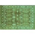 thumbnail image 1 of Ahgly Company Machine Washable Indoor Rectangle Oriental Turquoise Blue Traditional Area Rugs, 4' x 6', 1 of 4