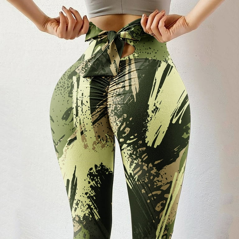 Aayomet Yoga Pants For Women Leggings with Pockets for Women, High Waisted  Tummy Control Workout Yoga Pants,Green XXL