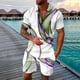 thumbnail image 1 of WILLBEST Conjunto Deportivo de Halloween para Hombre 2024, con Letras y Estampado de Calabaza, Informal, de Manga Corta y Pantalones Cortos, 2 Unidades, 1 of 4