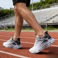 thumbnail image 7 of CHICVOMEY Running Shoes for Men Platform Thick Sole Non Slip Durable Shock Absorbing Air Cushion Breathable Lightweight for Summer Daily Walking & Running Unisex, 7 of 7
