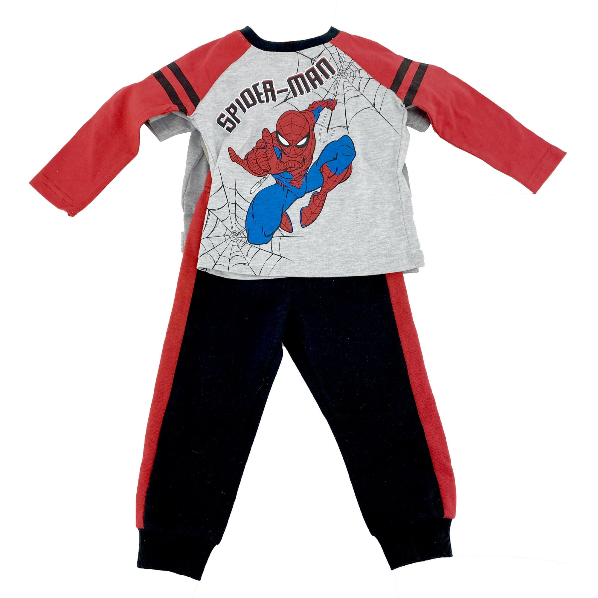 Ensemble de Vetements 3 Pcs pour Enfants Marvel Spiderman Taille 2 Comprend un Haut a Manches Courtes un a Manches Longues et un Pantalon Walmart