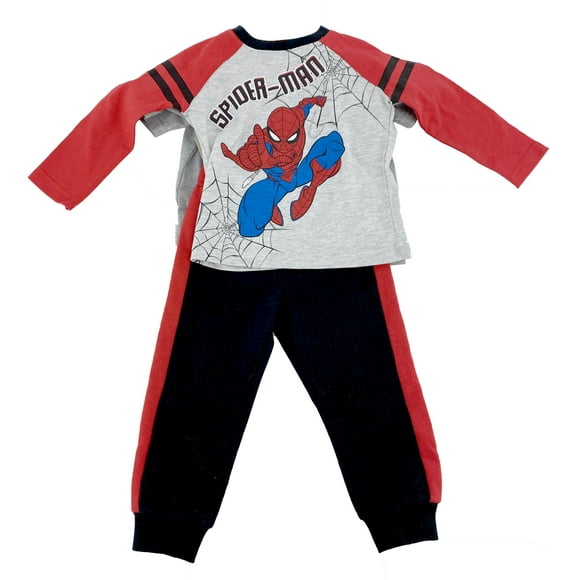 Kids Marvel Spiderman 3 Piece Clothing Set in Size 2 | Includes a Short Sleeve Top, Long Sleeve, and Pants