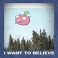 thumbnail image 3 of Invader ZIM - GIR Sitting on Flying Pig - I Want to Believe - Toddler And Youth Girls Short Sleeve Graphic T-Shirt, 3 of 5