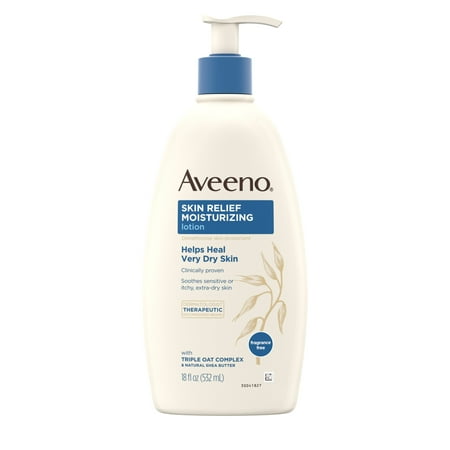 Aveeno Skin Relief Moisturizing Lotion for Sensitive Skin, 18 fl. (Best Natural Lotion For Dry Skin)