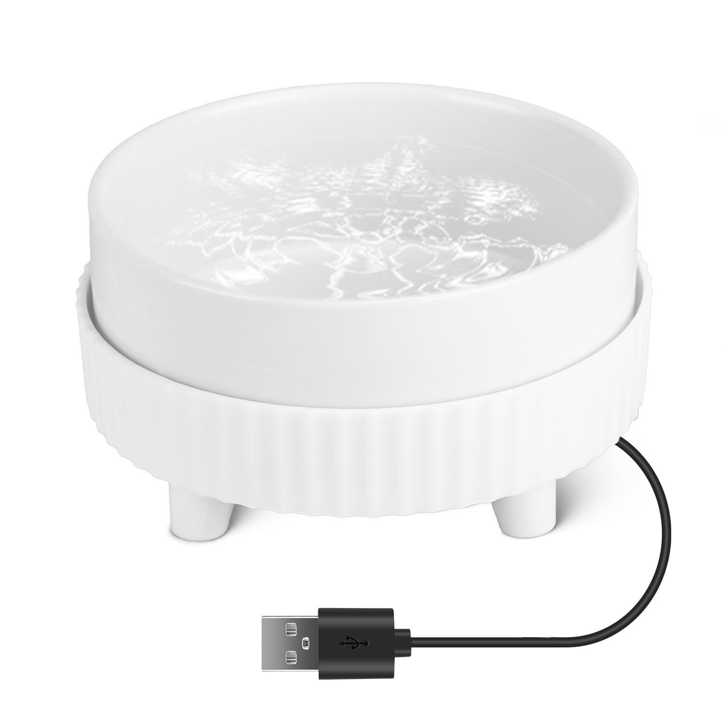 iMounTEK Pet Heated Water Bowl, Ceramic Heated, Thermal Bowl Provides Drinkable Water in Winter for Dogs, Cats, Rabbits, Chickens, Ducks [Single Bowl]