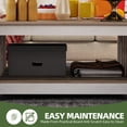 thumbnail image 4 of Uforic Rustic Farmhouse Coffee Table with Half-Open Storage, Square Rustic Wood Cocktail Table for Living Room, Grey Wash, 4 of 9