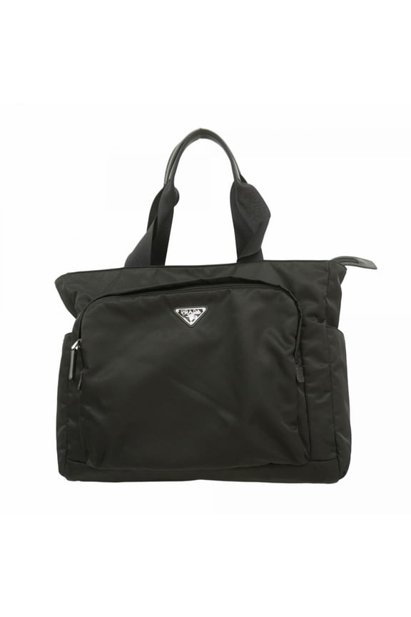 Pre-Owned Prada Tote Bag, Saffiano Nylon, Black, Women's, P3055205