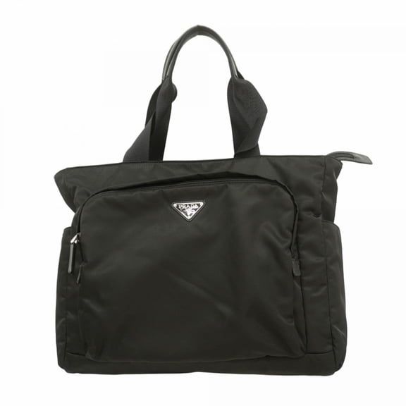 Pre-Owned Prada Tote Bag, Saffiano Nylon, Black, Women's, P3055205