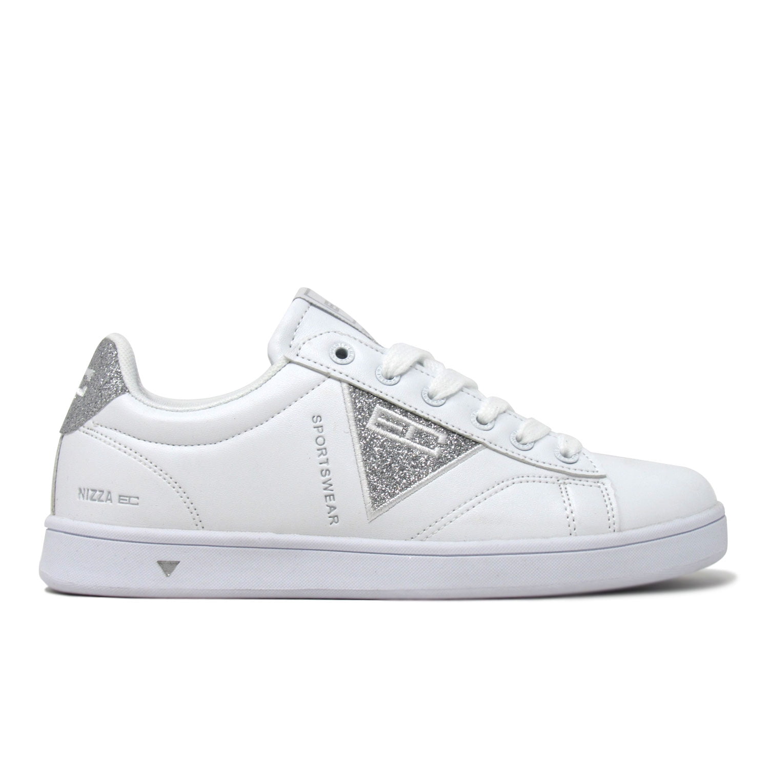 ladies black glitter trainers