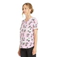 thumbnail image 6 of Disney Mickey Love Surrounds Women’s V-Neck Scrub Top, 6 of 7
