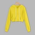 thumbnail image 2 of Womens Hoodies For Women Fashionable Casual Solid Color Sweatshirt With Pocket Short Long Sleeves Lightweight Breathable Suitable For Daily School Work Sports M Sweatshirt For Women, 2 of 4