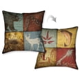thumbnail image 2 of Laural Home  Lodge Patches Decorative 18 Inch Throw Pillow, 2 of 2