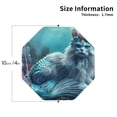 thumbnail image 3 of Disketp Cat Underwater Fantasy Funny Coasters,6 Pcs Leather Coasters with Holder, Perfect Housewarming Hostess Gifts,Protect Furniture from Water Marks Scratch and Damage,Octagon, 3 of 7