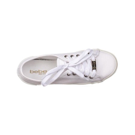 Bebe Womens Bebe Sport Dane Lace Up Fashion Sneakers White Walmart Com Walmart Com