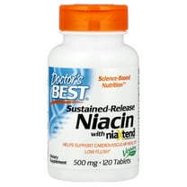 Doctor's Best Time-release Niacin with niaxtend, Non-GMO, Vegan, Gluten Free, 500 mg, 120 Tablets