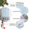 thumbnail image 6 of Aqua Christmas Snowman Shower Curtain, Winter Xmas Tree Snowflakes Waterproof Fabric Shower Curtains with 12 Hooks, Bathroom Curtain Set for Bathroom Accessories Decor, 48 x 72 Inches, 6 of 9