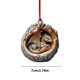 thumbnail image 3 of ¡Oferta por Tiempo Limitado!, Adornos navideños de animales Búhos Mapaches Decoraciones navideñas Colgantes para árboles de Navidad Impresión plana 2D Colgantes pequeños de acrílico Akmoler, 3 of 8