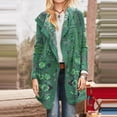 thumbnail image 2 of Femmes Mode Imprimé Floral à Manches Longues Folk-Custom Poche Casual Long Outwear, 2 of 9