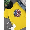 thumbnail image 3 of Patriotic Sunflower Bold Lineart T-Shirt Juniors -Image by Shutterstock,  x-Large, 3 of 4