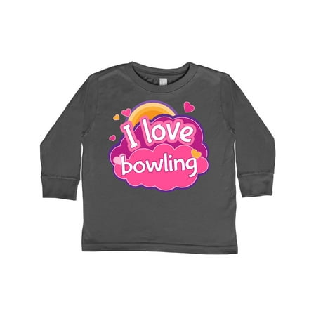 

Inktastic Bowler I Love Bowling Gift Toddler Toddler Girl Long Sleeve T-Shirt