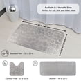 thumbnail image 4 of Evideco French Home Goods Cobble Stone Mat Geometric Contemporary Gray 100% Polyester Microfiber Bath Rugs, 32"L x 20"W x 1/2"H, Non-Slip Backing, 4 of 9