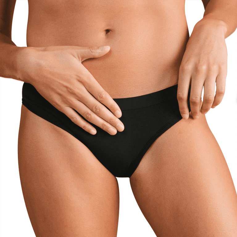 DORKASM Plus Size Period Underwear for Women High Waisted Soft Seamless Period  Underwear Menstrual Period Panties Underwear Black 4XL 
