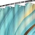 thumbnail image 3 of Teal and Gold Marble Splatter Pattern Shower Curtain 72"x84" ,Bathroom Decorative Shower Curtains Set with 12 Hooks,Modern Waterproof Washable Shower Curtain, 3 of 6