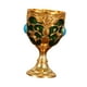thumbnail image 4 of Copa de vino de metal medieval vintage, reutilizable, artesanal, regalo de boda, novedad Verde dorado, 4 of 9
